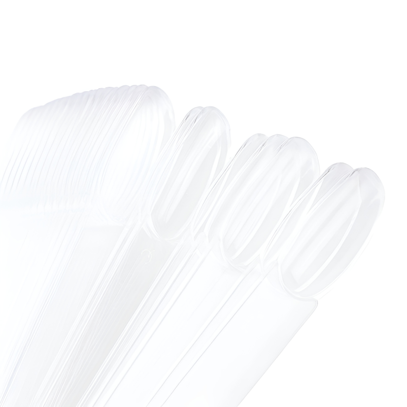 BAFI Muestras de esmalte de gel ovaladas, transparentes, 50 unidades