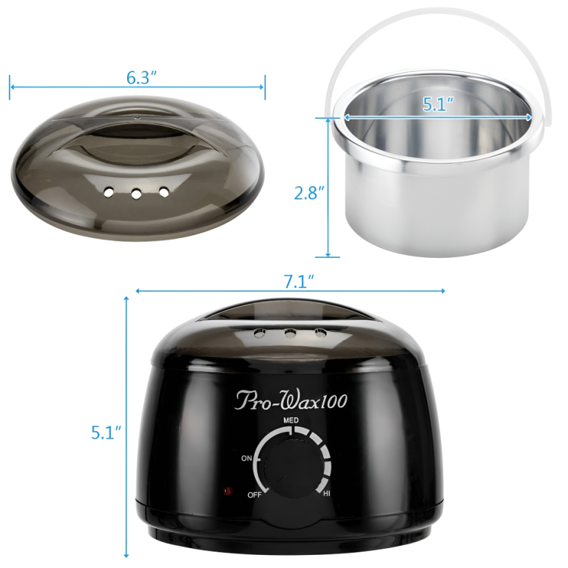 PRO WAX 100 - calentador de cera depilatoria, negro