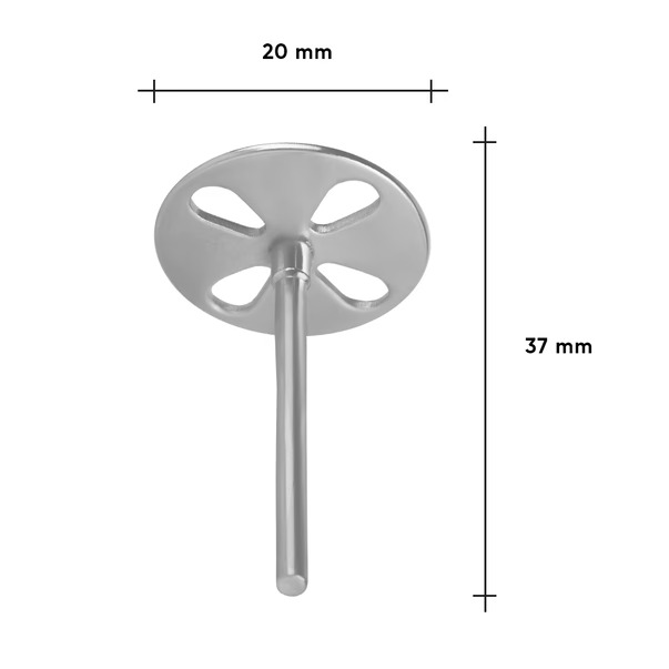 STALEKS Pododisk M - dlouhý nerezový disk na pedikúru 20 mm