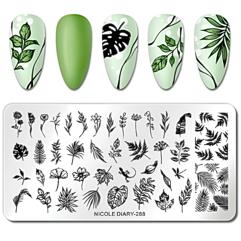 NICOLE DIARY Plantillas para uñas - 288