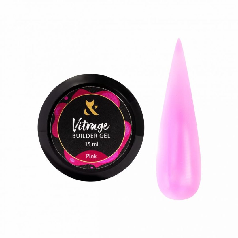 F.O.X Vitrage Rosa Builder Gel, 15 ml