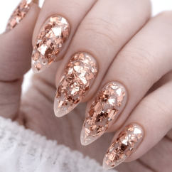 Fólie na nehty, růžové zlato