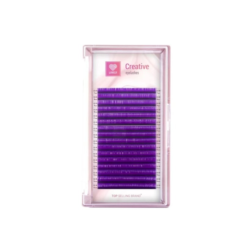LOVELY Purple C 0,10 - pestañas mix 7-15 mm, NEW