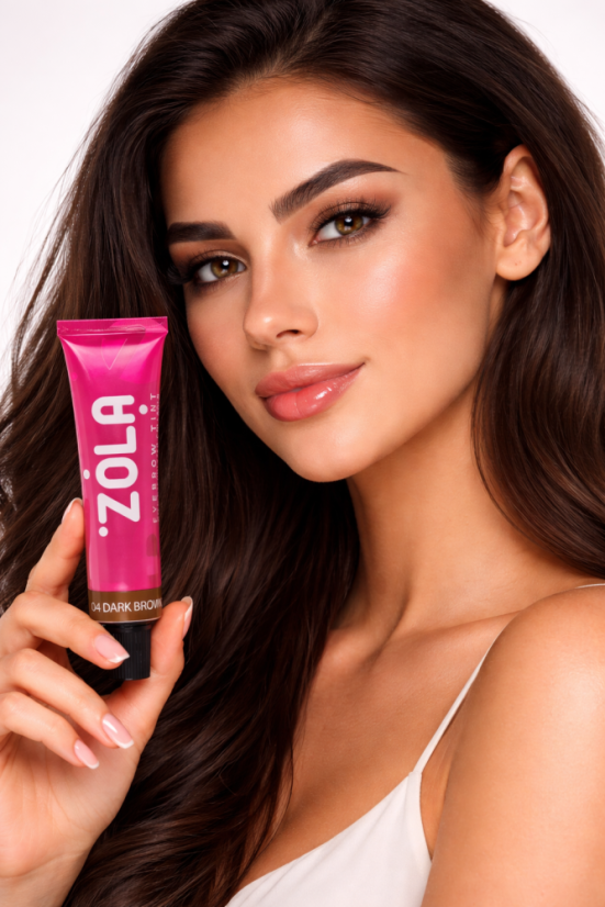 ZOLA Dark Brown Sada na barvení obočí (tmavě hnědá)