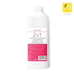 AMOENE  2 v 1 - acetonový odlakovač a odstraňovač gelového laku, vůně citron, 500ml