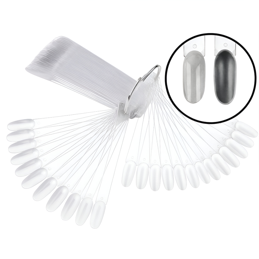 BAFI Muestras de esmalte de gel ovaladas, transparentes, 50 unidades