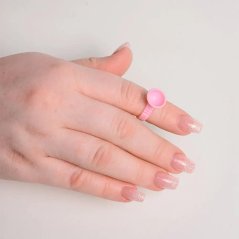 Колечко для клея розовое, 100 шт