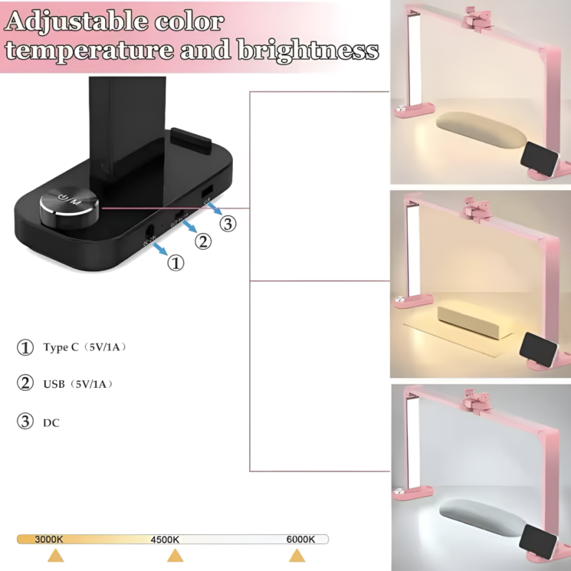 MOON Lámpara de mesa LED plegable, blanca