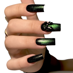 CosmoNail Gel Polish VIP 5D Cat 006 Electric Green, 8 ml