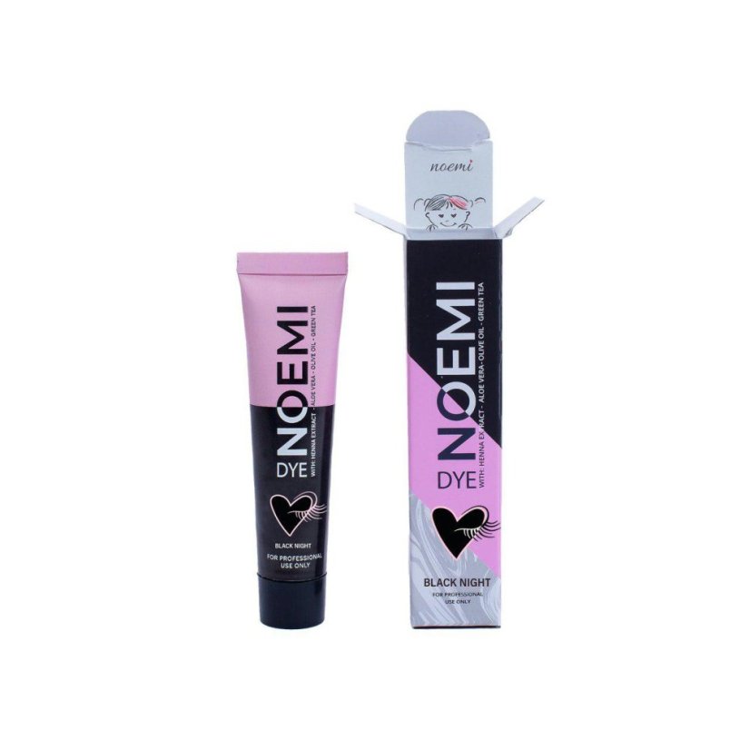 NOEMI Lash Dye – tinte híbrido para pestañas Black night, 15 ml