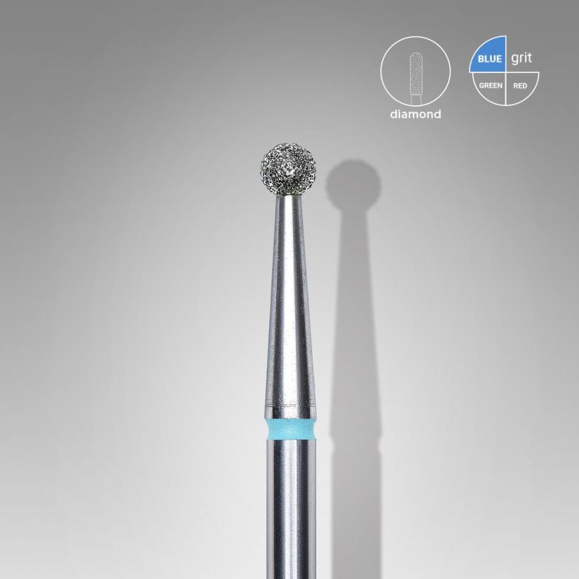 STALEKS - fréza diamantová Ø 2,5 mm, kulička středně hrubá