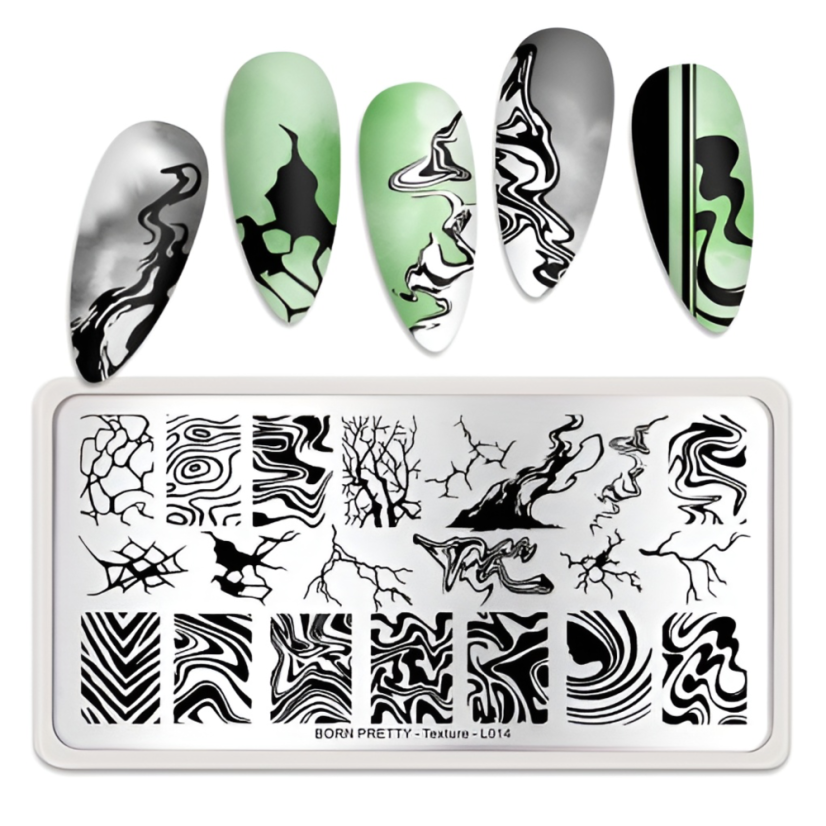 BORN PRETTY Texture L014 - plantillas para uñas