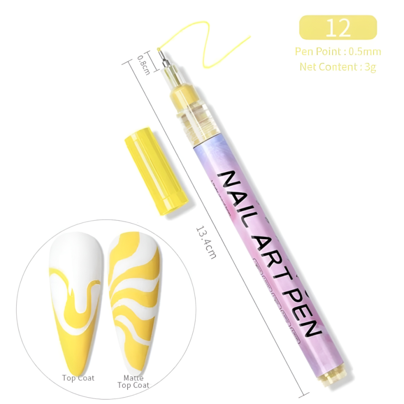 BORN PRETTY - marker pen, žlutý