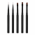 COSMONAIL Set of black nail brushes for gel and design, 5 pcs