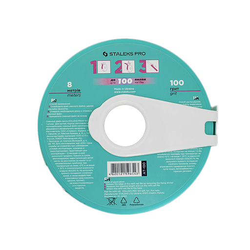 STALEKS EXPERT AT-100 - papel de lija de repuesto en carrete de plástico grano 100, blanco