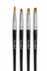 COSMONAIL Set of black gel brushes, 4 pcs