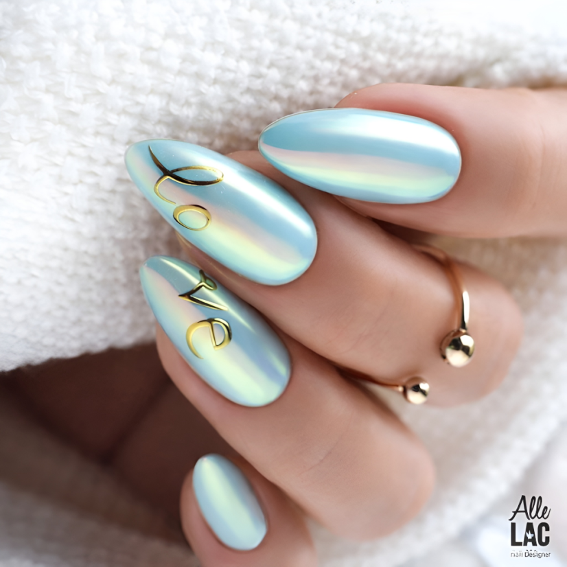 ALLEPAZNOKCIE - pudr na nehty Ice rainbow effect 1