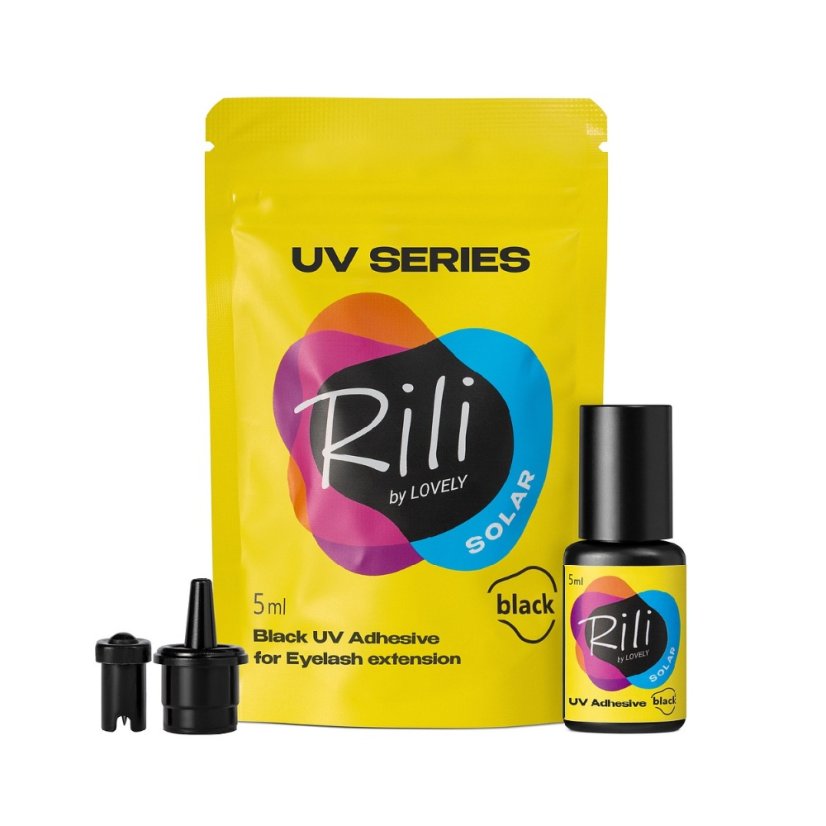 RILI Solar - černé UV lepidlo na řasy, 5 ml