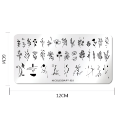 NICOLE DIARY Plantillas para uñas - 205