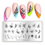 BORN PRETTY Flower Tango L010 Plantillas para uñas