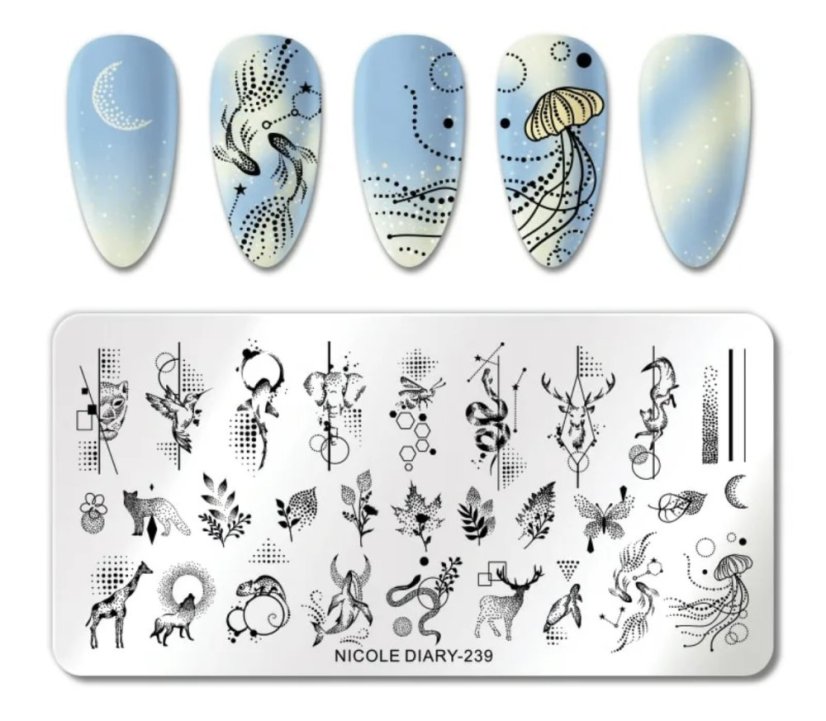 NICOLE DIARY Plantillas para uñas - 239