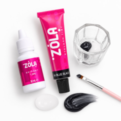 ZOLA Blue Black Set para teñir las pestañas, negro azulado