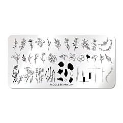 NICOLE DIARY Plantillas para uñas - 214
