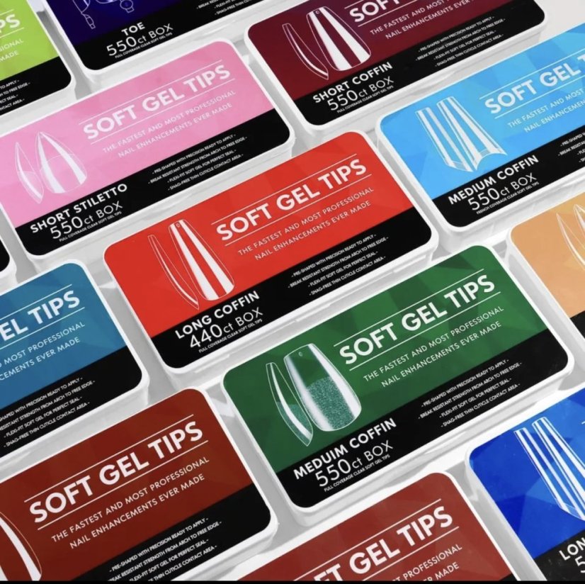 Puntas de gel largas de estilete, 440 uds.