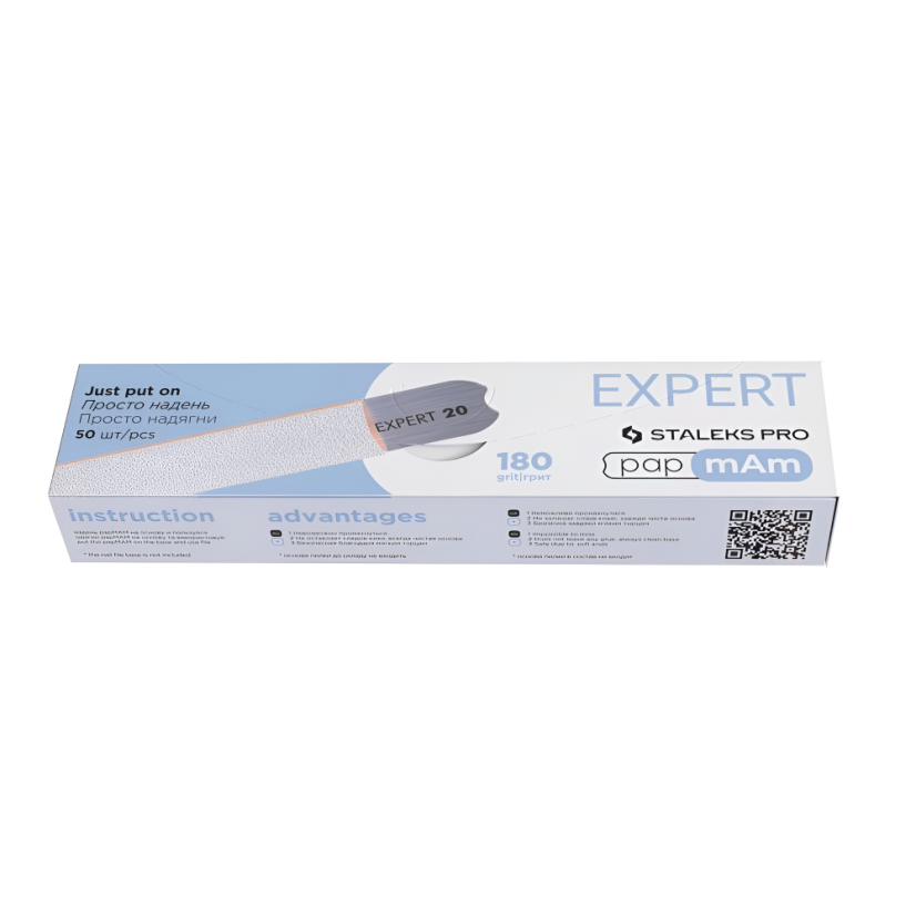 STALEKS EXPERT DFCE-22-180w papmAm - papel de lija de recambio para lima recta blanca, 50 uds