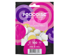 STALEKS - limas de base blanda recambiables para pedicura disco L, PDFS-25-100w, grano 100