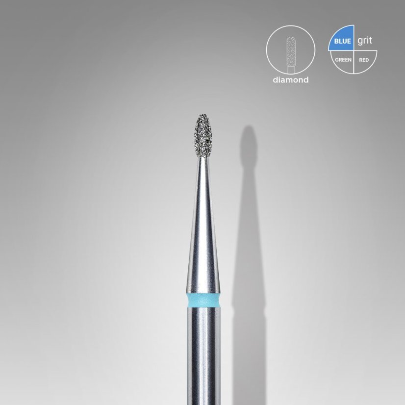 STALEKS - fresa de diamante riñón redondeado, mediana, 1,2/3 mm