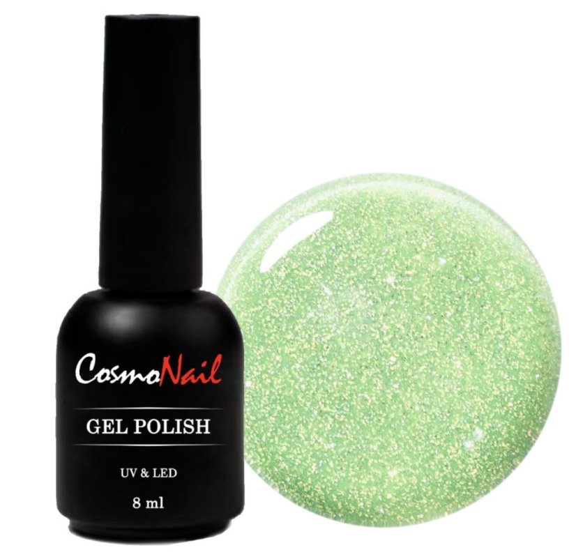 COSMONAIL Gel lak Flashing Disco 40 Magical Green Shimmer, 8 ml