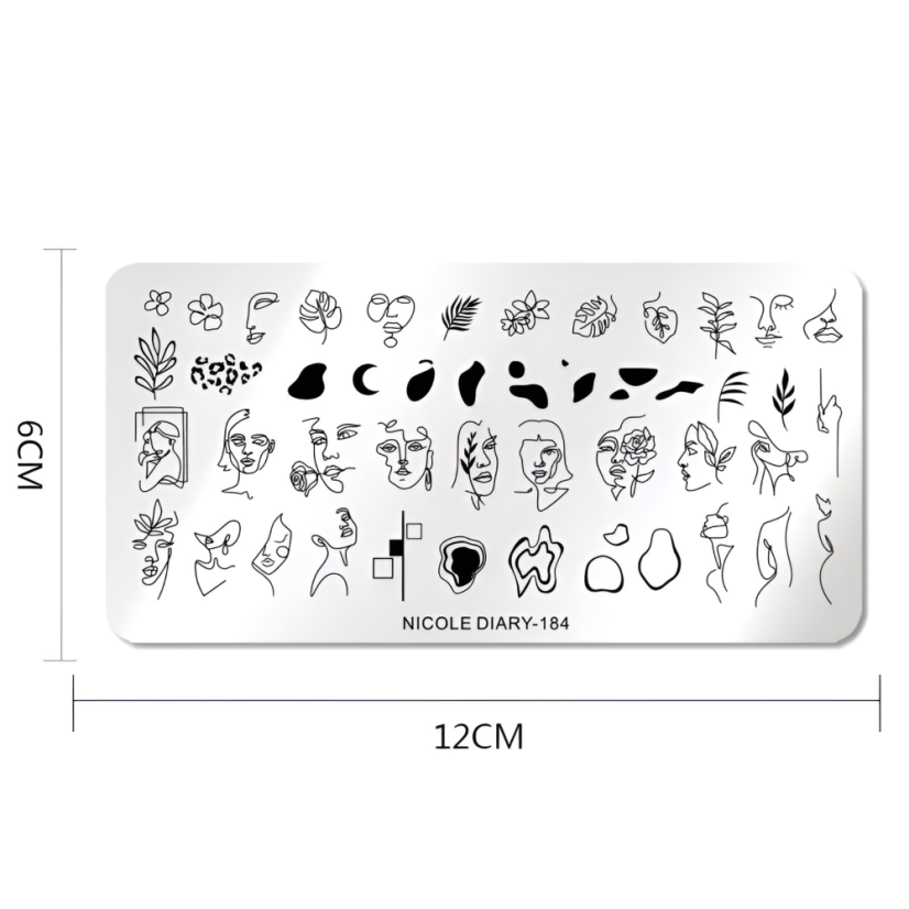 NICOLE DIARY Plantillas para uñas - 184