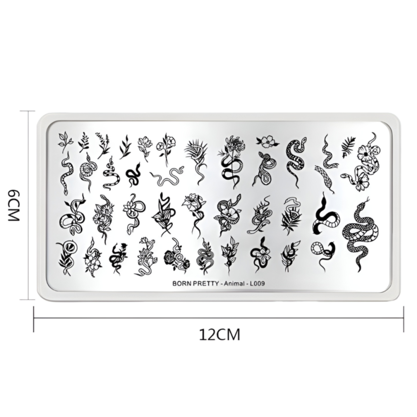 BORN PRETTY Animal L009 - plantillas para uñas