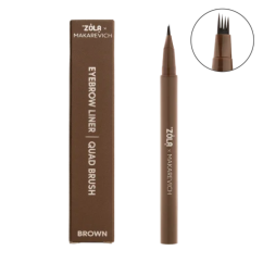 ZOLA x MAKAREVICH Tužka-liner na obočí s quad-štětcem Brown