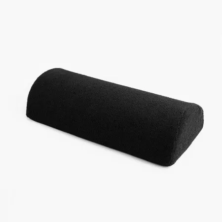 Soporte de mano con funda de rizo, negro
