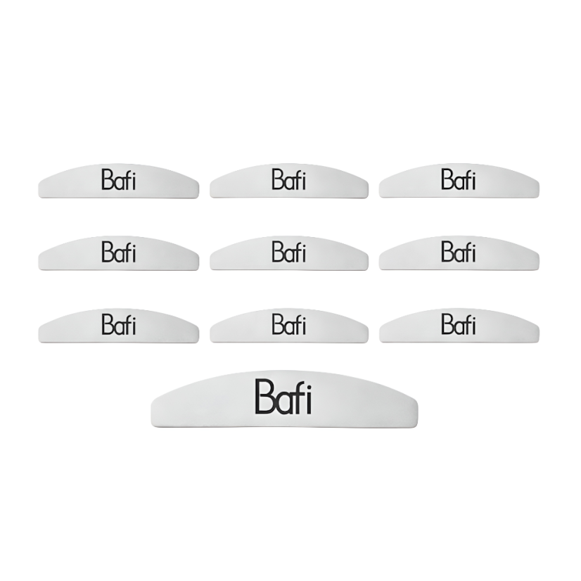 BAFI Lima de uñas pequeña 100/180 blanca, set 10 pсs