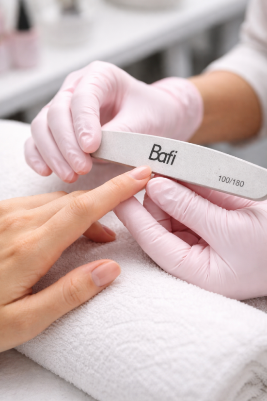 BAFI Premium 100/180 - lima de uñas desechable recta