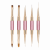 COSMONAIL 10-in-1 Double-Ended Nail Brush Set for Gel and Nail Art, Pink