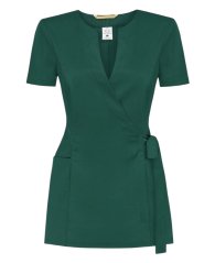 Blusa cosmética de mujer NR67 verde, talla 36