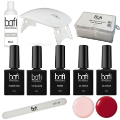 BAFI Strengthening Starter Gel Polish Kit with Mini LED Lamp