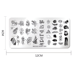 NICOLE DIARY Plantillas para uñas - 254