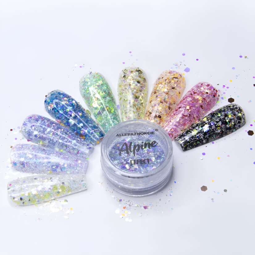 ALLEPAZNOKCIE Efecto alpino 8 - decoración con purpurina