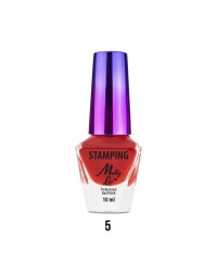 MOLLY LAC Stamping - esmalte para estampar uñas, 05 rojo, 10 ml
