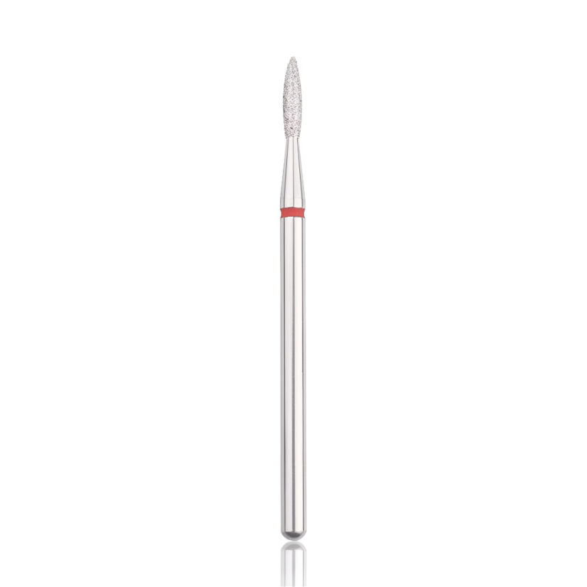 BAFI - Cortador diamante llama redondeado 2,5/8 mm, rojo