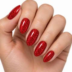 COSMONAIL Gel lak Red Glitter 001 Sparkling Burgundy, 8 ml