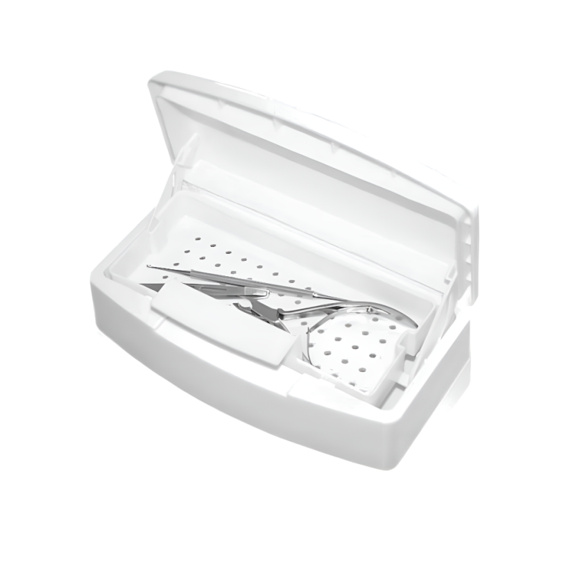 Caja de desinfección con ventana