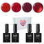 BAFI  Set de esmaltos en gel lak Red Desire