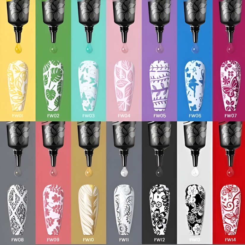 BORN PRETTY Gel para estampar 9, rosa