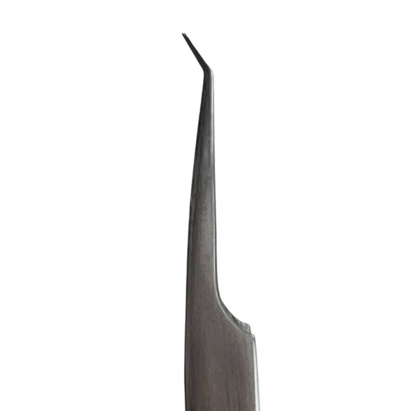 BAFI Professional Eyelash Tweezers PROFI 15, curved 65°